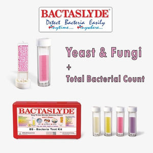 BACTASLYDE Yeast & Fungi + TBC Test Kit , 5 Quantitative Test of Total Bacterial Count + Yeast & Fungi each BS101