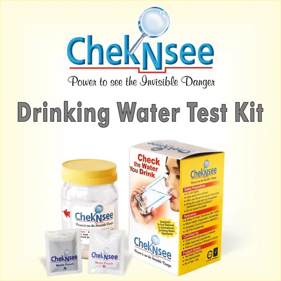 CHEKNSEE Drinking Water Potability Test Kit , 10 Qualitative Test of Coliform Bacteria for Drinking Water CNC10
