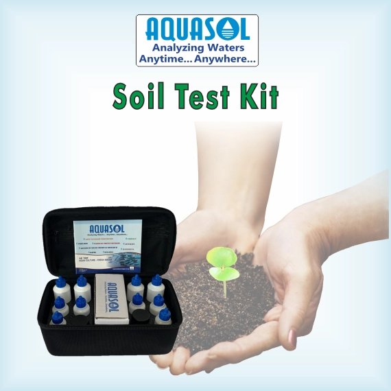 AQUASOL Soil Test Kit Mini (pH / Nitrogen / Phosphorous / Potassium / Organic Carbon) 10 Test of Each Parameter, AE110