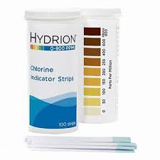HYDRION Chlorine Test strip 0-800 PPM 100strip, CH800