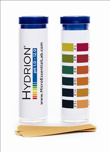 HYDRION PH TEST STRIPS , Range 1  12 as pH, CAT#165/1-12, 100 strips