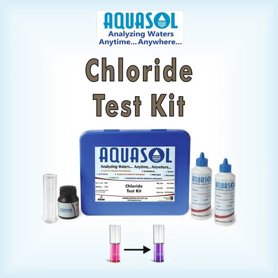 AQUASOL Chloride Test Kit AE213L  Range 1 - 20 PPM (Mg/L) 300 Tests