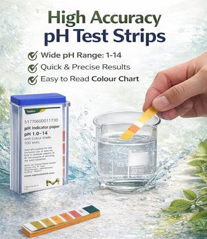 MERCK pH Indicator Paper pH 1.0 - 14.0 (with Colour Scale) Handy Pack