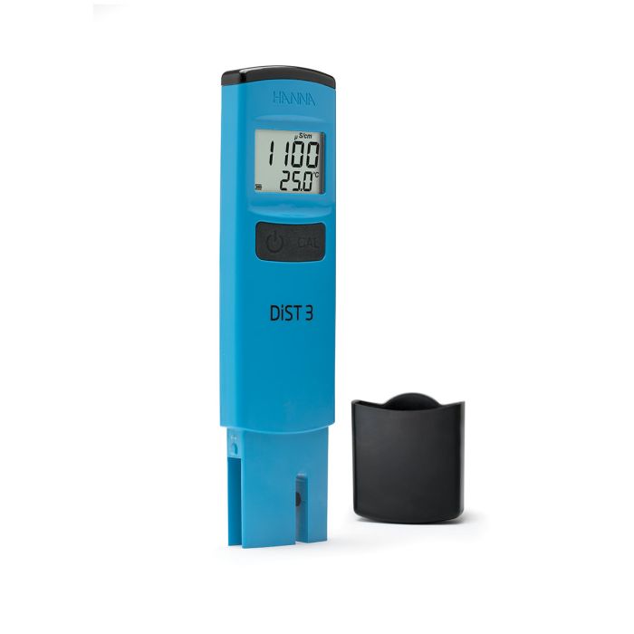 Hanna Instruments DiST® 3 HI98303 Waterproof EC Tester | 0–2000 µS/cm | 1 µS/cm Resolution | Automatic Temperature Compensation