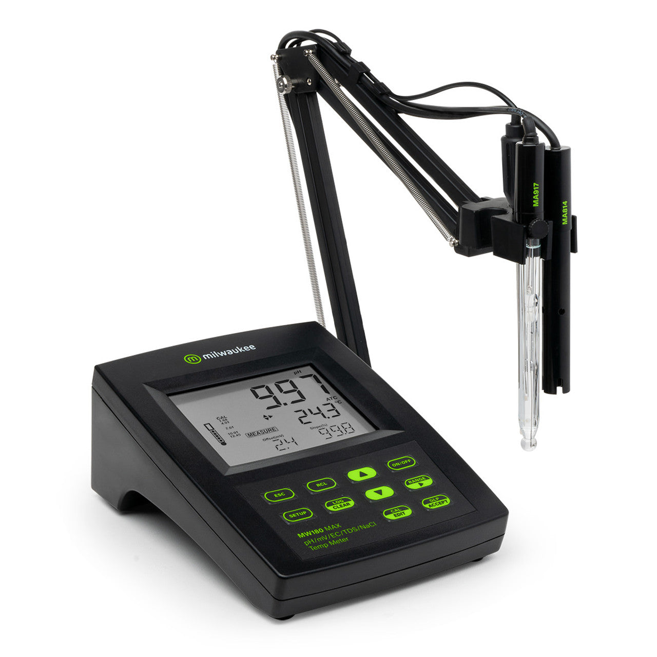 MILWAUKEE MW 180 BENCHTOP MULTIPATAMETER, 5-in-1 MAX pH/ORP/EC/TDS/NaCl/Temp.