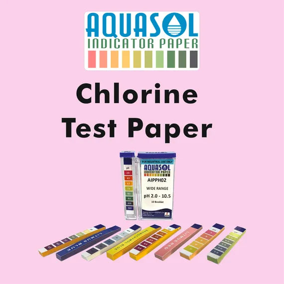 Chlorine Test Paper, 10 Booklet of 20 Strips