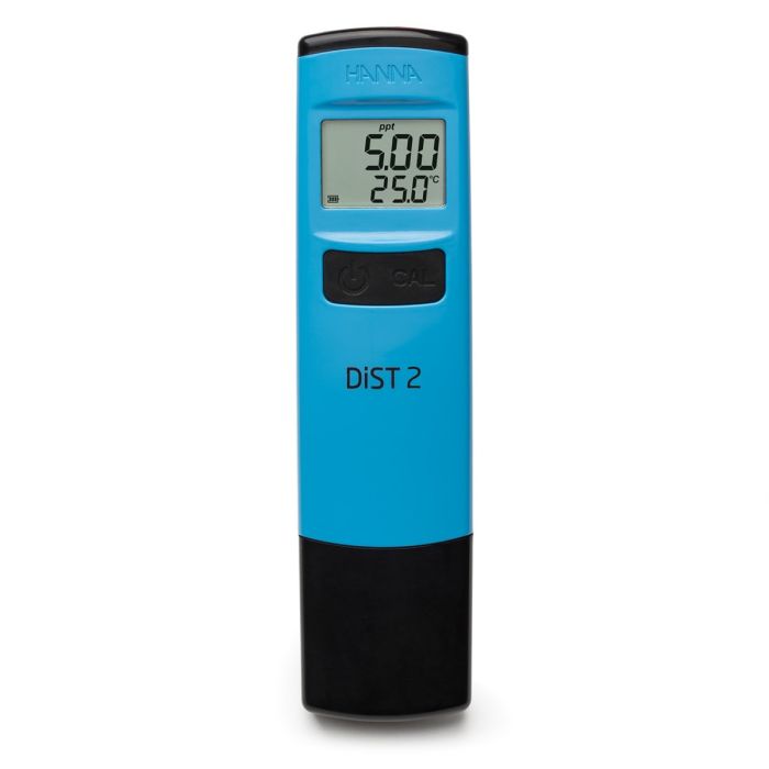 Hanna Instruments DiST® 2 HI98302 Waterproof High-Range TDS Meter | 0.00–10.00 ppt (g/L) | 0.01 ppt Resolution | Automatic Temperature Compensation