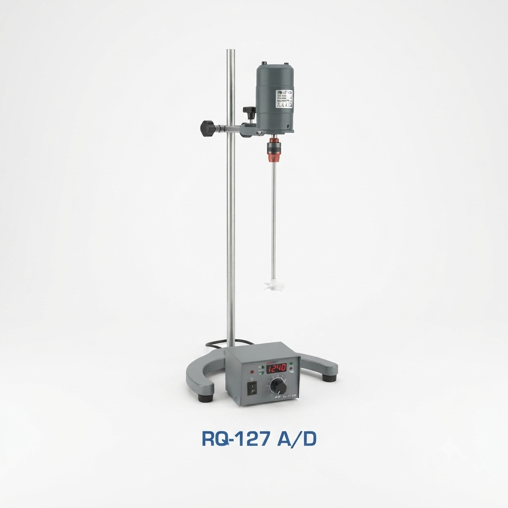 REMI RQ-127/D Medium Duty High-Speed Emulsifier | 1/8 HP AC/DC Motor | 300–6000 RPM | 8 L Capacity | Saw Cutter Impeller | Laboratory Stirrer