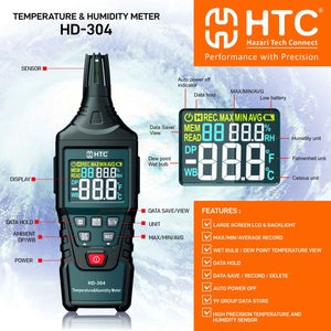 HTC HD-304 Humidity & Temperature Meter