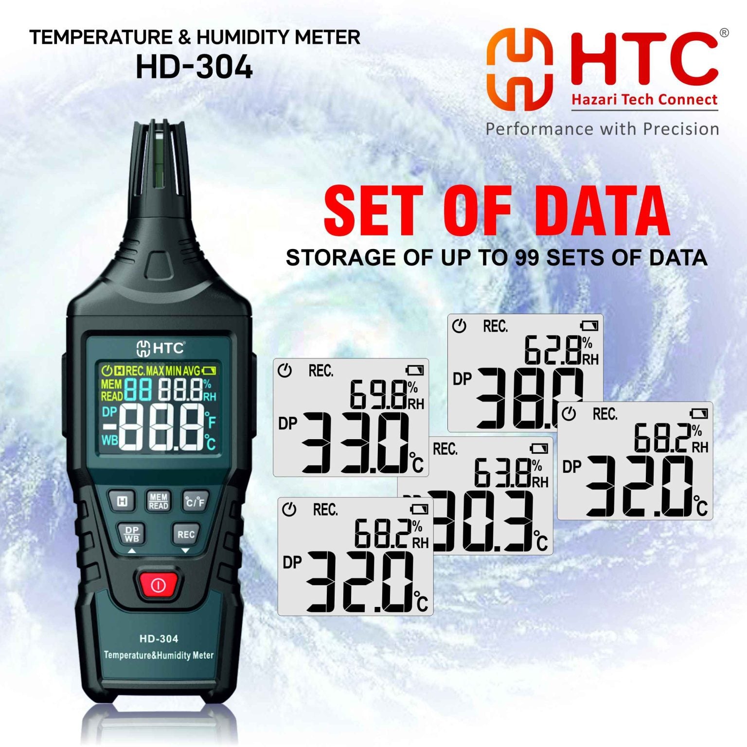 HTC HD-304 Humidity & Temperature Meter