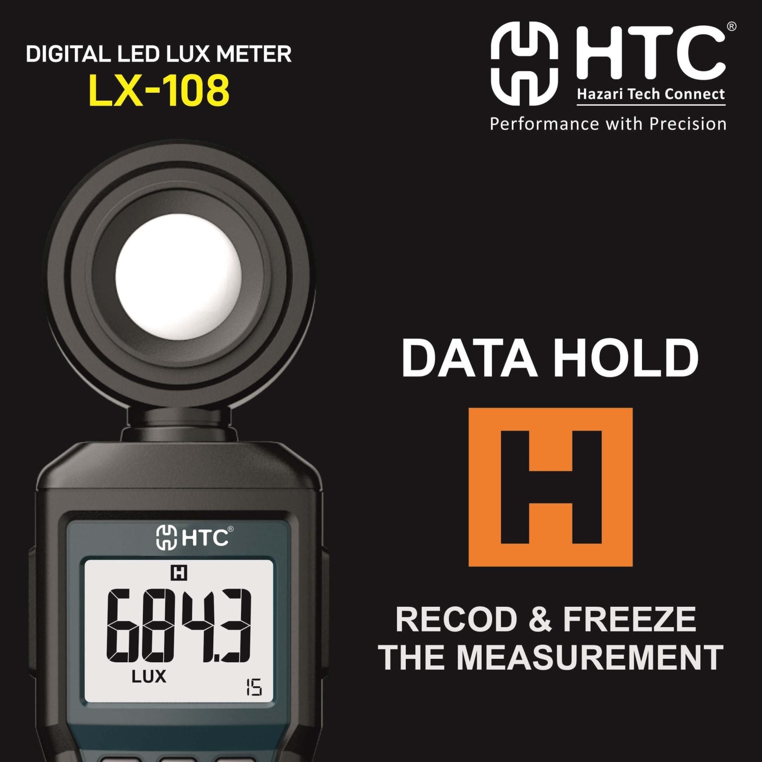 HTC LX-108L Digital LED Lux Meter