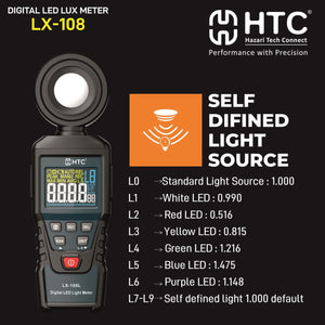 HTC LX-108L Digital LED Lux Meter