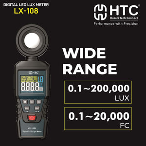 HTC LX-108L Digital LED Lux Meter