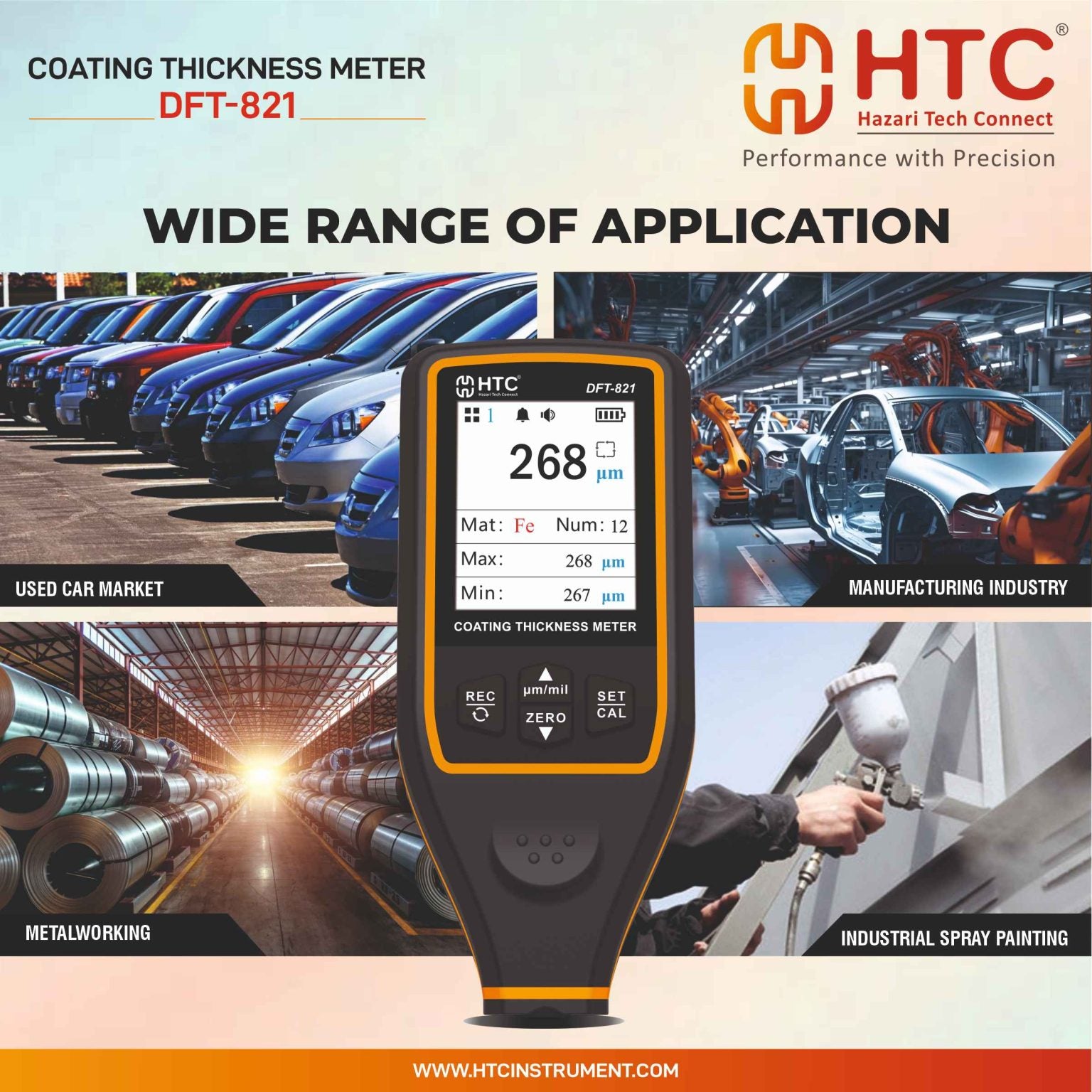 HTC DFT-821 Coating Thickness Meter