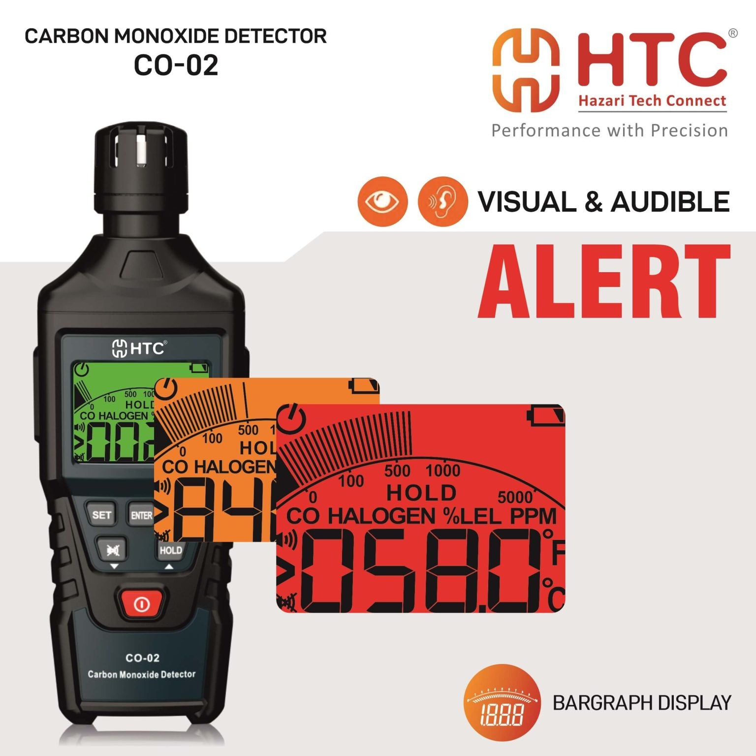 HTC CO-02 Carbon Monoxide Detector