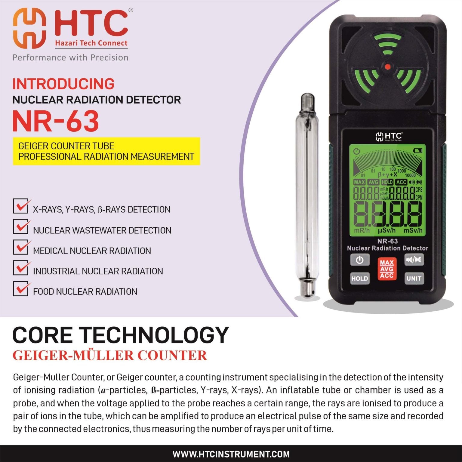 HTC NR-63 Nuclear Radiation Detector