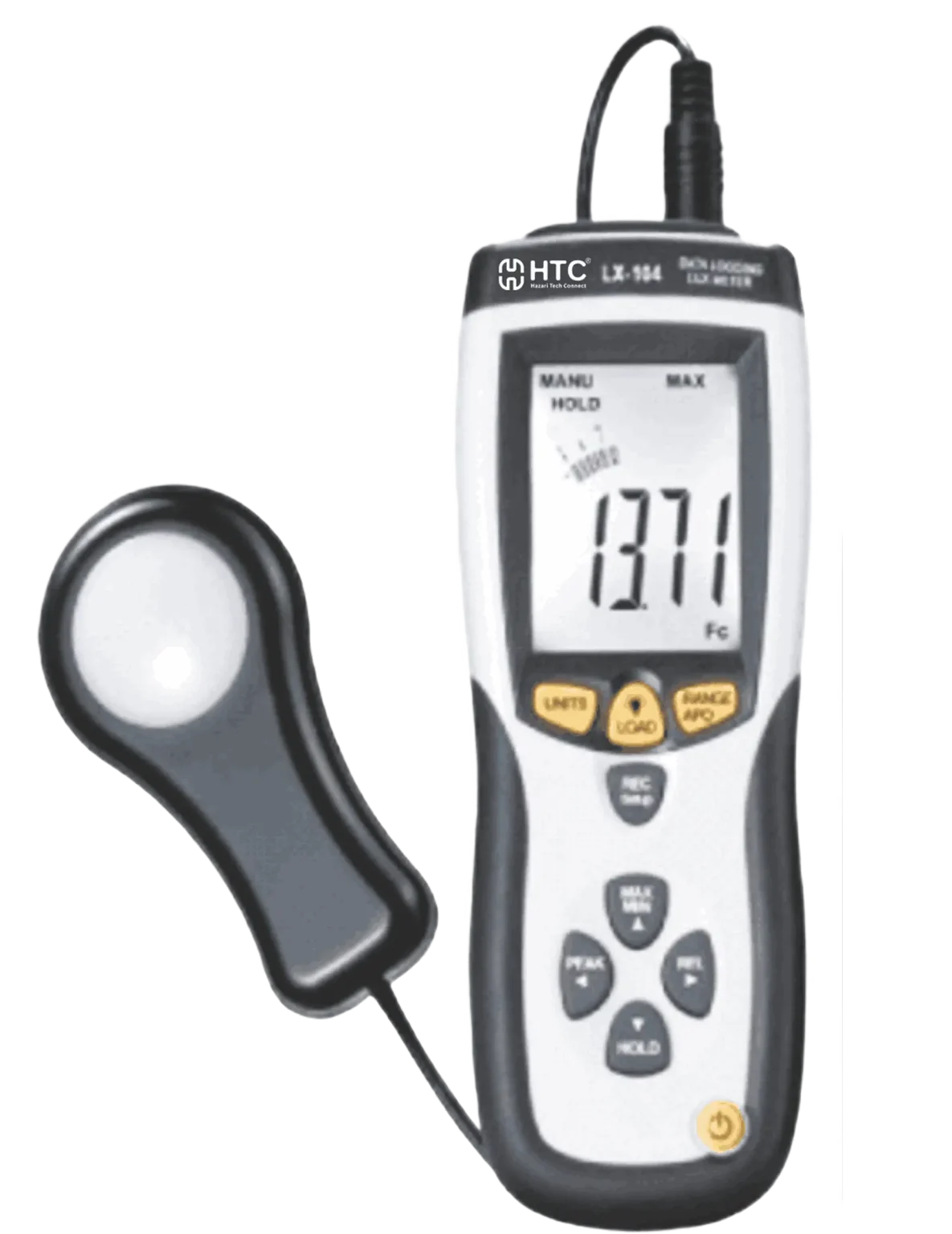 HTC LX-104 Data Logger Lux Meter | 0–400,000 Lux | USB PC Interface | Data Logging | Peak Hold | Max/Min | Lux & FC