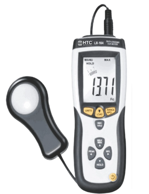 HTC LX-104 Data Logger Lux Meter | 0–400,000 Lux | USB PC Interface | Data Logging | Peak Hold | Max/Min | Lux & FC