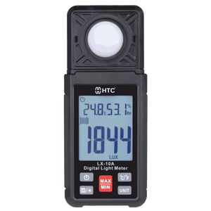 HTC LX-10A Mini Lux Meter | Digital Light Meter | 0–200,000 Lux | Lux/FC Measurement | Data Hold | Max/Min | Backlight