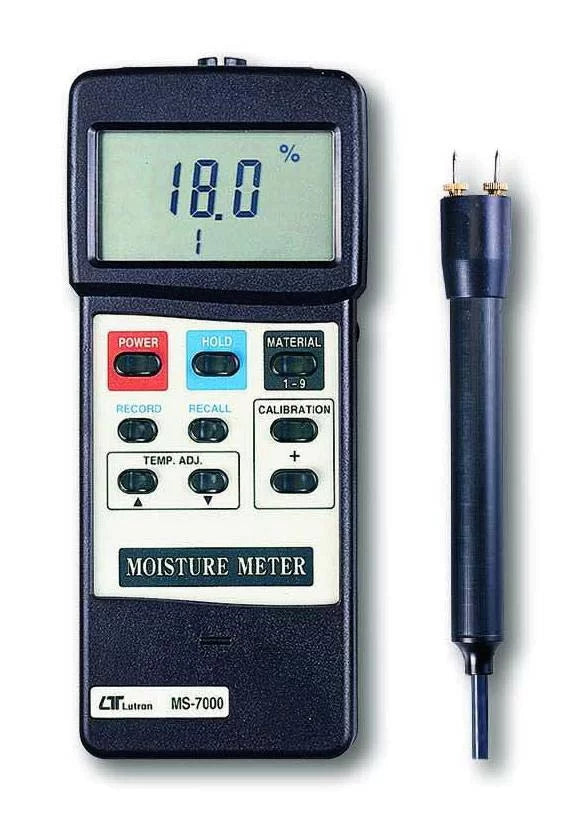 Lutron MS-7000 Digital Wood Moisture Meter | Timber Moisture Tester | 9–30% Moisture Content | RS-232 Interface