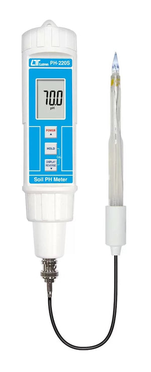 Lutron PH-220S Digital Soil pH Meter | Pen Type Soil pH Tester | Separate Spear Tip Electrode | Auto Calibration | IP65 Front Panel