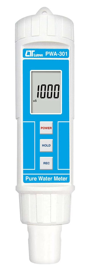 Lutron PWA-301 Digital Pure Water Meter | Water Conductivity Tester | 0–1999 µS/cm | IP67 Waterproof | ATC