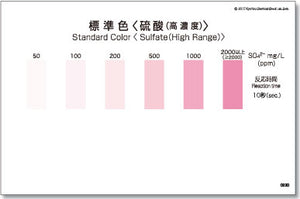 SULFATE (HIGH RANGE) Tests kit , 40 Tests , Range 50 - 2000 , PACKTEST WAK-SO4(C)