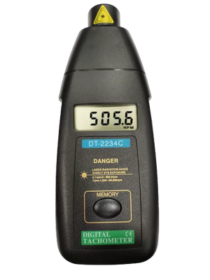 Lutron DT-2234C Digital Non-Contact Tachometer | Laser Photo Tachometer | RPM Meter | 2.5–99,999 RPM