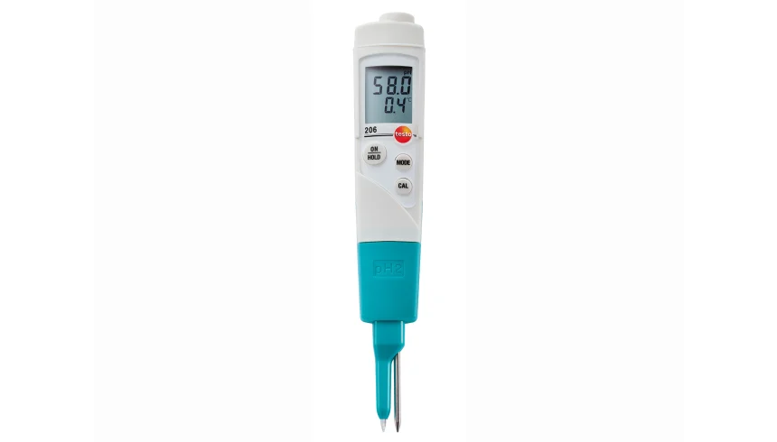 Testo 206-pH2 Digital pH Meter | pH/Temperature Meter for Semi-Solid & Viscous Media