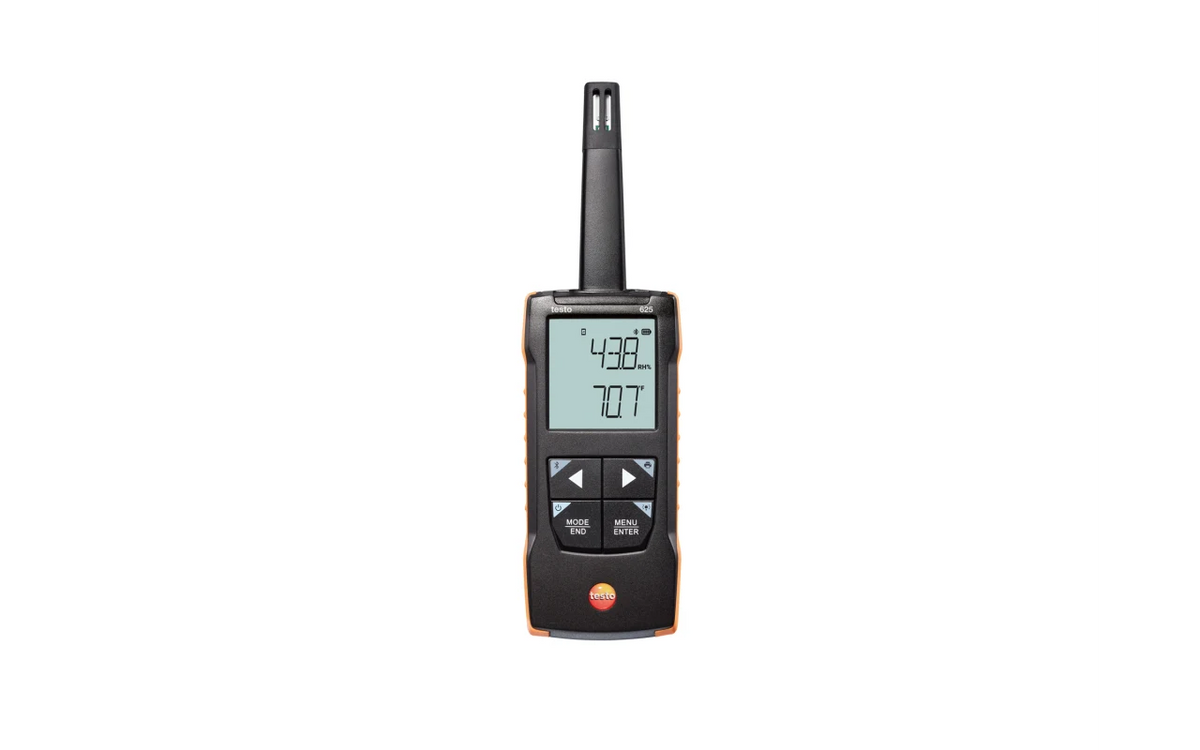 Testo 625 Digital Thermohygrometer with App Connection | Temperature & Humidity Meter | -20 to +60 °C | 0 to 100 %RH