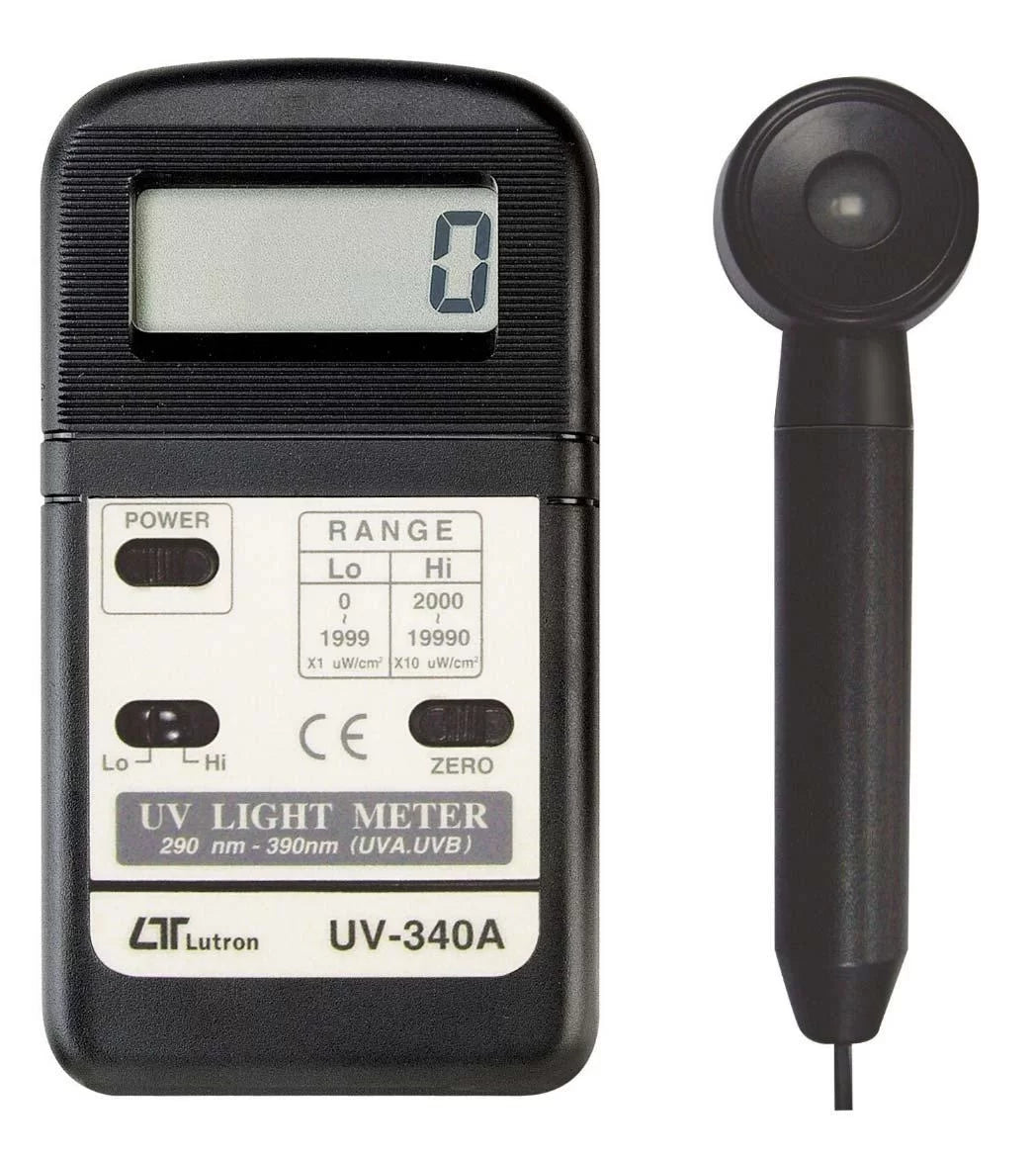 Lutron UV-340A Digital UV Light Meter | UVA & UVB Radiation Meter | UV Intensity Tester | 290–390 nm