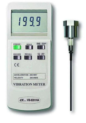 Lutron VB-8201HA Digital Vibration Meter | Acceleration & Velocity Meter | Industrial Machine Vibration Analyzer | ISO 2954