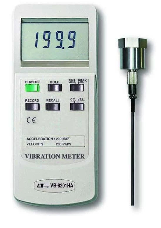 Lutron VB-8201HA Digital Vibration Meter | Acceleration & Velocity Meter | Industrial Machine Vibration Analyzer | ISO 2954