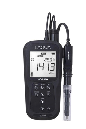 HORIBA LAQUA EC220-K Waterproof Handheld Conductivity, Resistivity, TDS, Salinity & Temperature Meter