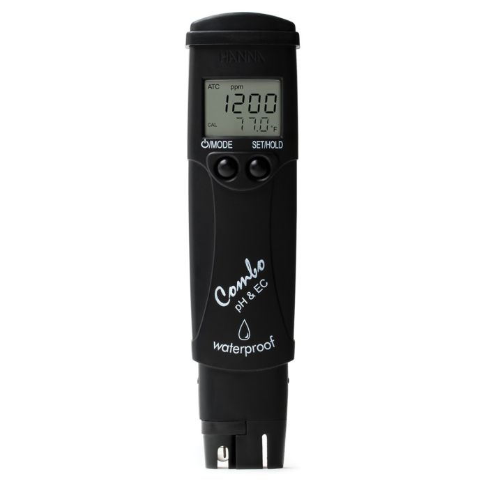 Hanna Instruments HI98129 Combo pH/Conductivity/TDS Tester | Low Range | 0–14.00 pH | 0–3999 µS/cm EC | 0–2000 ppm TDS | Waterproof