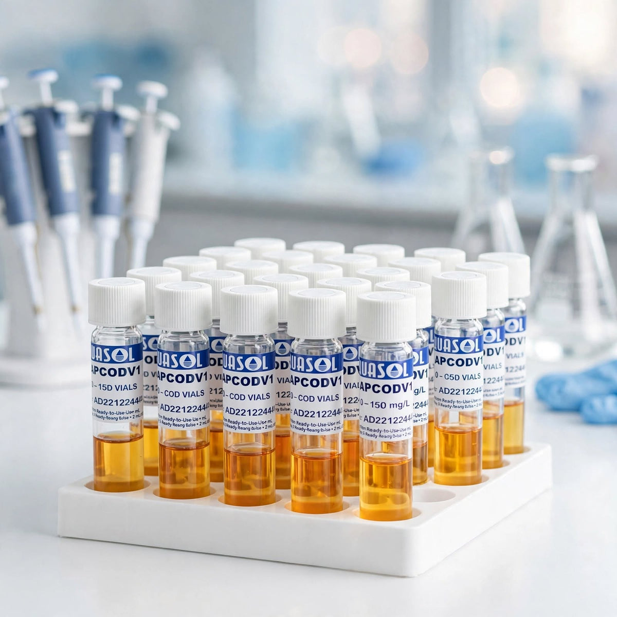 AQUASOL DIGITAL APCODV1 COD Vials | 0–150 mg/L (ppm) COD Range | Ready-to-Use | 25 Vials
