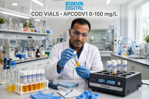 AQUASOL DIGITAL APCODV1 COD Vials | 0–150 mg/L (ppm) COD Range | Ready-to-Use | 25 Vials