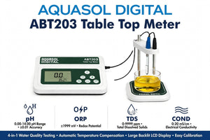 AQUASOL DIGITAL ABT203 Table Top Multi-Parameter Meter | pH / Conductivity / TDS / Salinity / Temperature | ATC | Laboratory Water Quality Tester