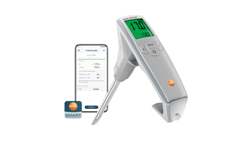 Testo 270 BT Frying Oil Tester with Bluetooth | 0–40 % TPM | 40–200 °C | Product No. 0563 2770