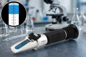 Erma Hand Refractometer 58–92% Brix – Optical Handheld Sugar Refractometer, 0.2° Brix Division