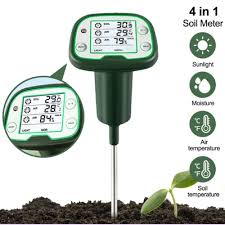 ACETEQ SPH-108 Soil PH Meter, Tests Soil pH Value, Temperature, Humidity & Sunlight Testing Meter
