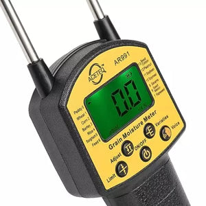 ACETEQ™ AR-991 Grain Moisture Meter | Digital Moisture Tester for Paddy, Wheat, Rice, Corn & 14 Grain Types