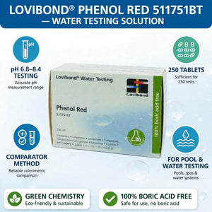 Lovibond® Phenol Red Tablet Reagents, 250 Tablets | 511751BT | pH Testing Reagent for Comparator & Photometric Analysis