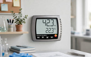 Testo 608-H1 Digital Thermohygrometer | Temperature & Humidity Meter | Dew Point Display | 0 to +50 °C | 10 to 95 %RH | Model 0560 6081