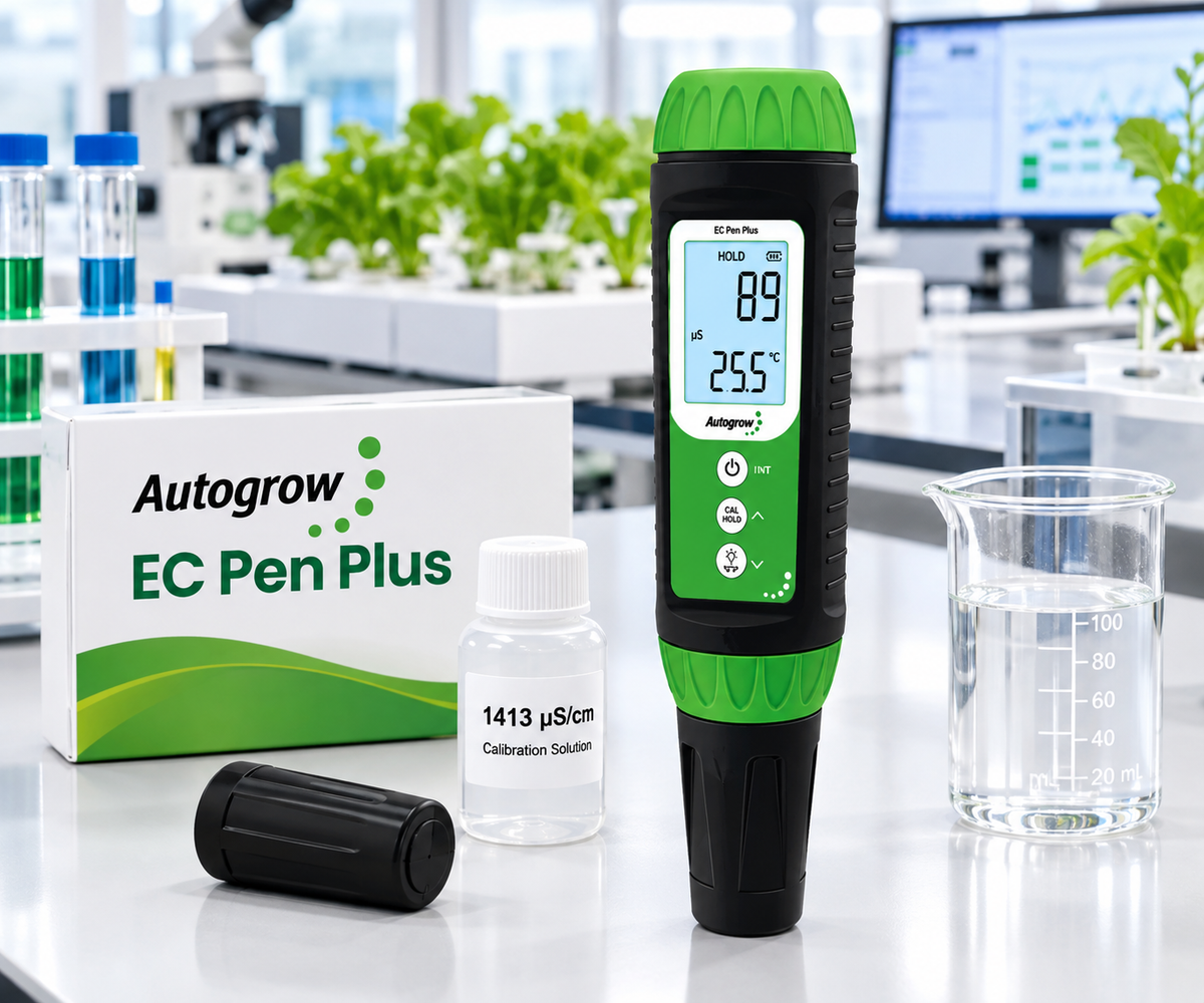 AUTOGROW AG-EC Plus Digital EC TDS Meter with Temperature | 0–19.99 mS/cm EC | 0–9999 ppm TDS | 0–60°C | IP66 Waterproof