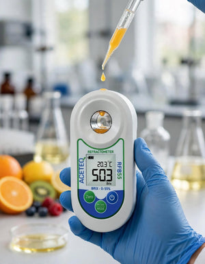 ACETEQ™ RFB55 Digital Brix Refractometer with Refractive Index | 0–55% Brix | 0.1% Resolution | ±0.2% Accuracy | Portable Digital Refractometer