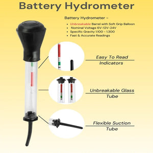 LEIMCO Battery Hydrometer 17099 | Automobile & UPS Battery Tester