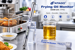ATAGO DOM-24 Frying Oil Monitor | TPM & Acid Value (AV) Meter | 0.5–40.0% TPM | 0–225°C Temperature Range | IP67 | Cat. No. 9341