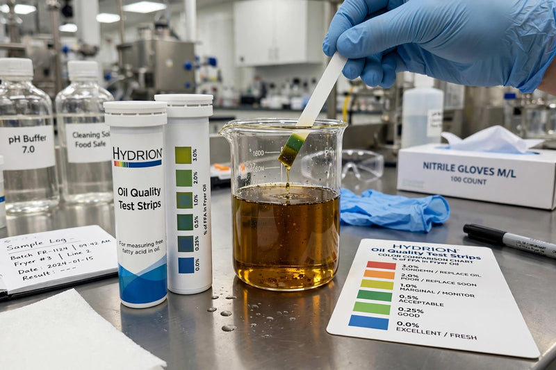 Hydrion Oil Quality Test Strip 0 to 3% FFA Measurement Range 50 Strips, FFA0030
