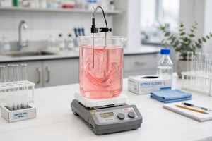 REMI 3-MLH Plus Magnetic Stirrer with Ceramic-Coated Hot Plate | 3 Litre Capacity | 450 W Heating | 150–1800 RPM | LCD Speed & Temperature Display | Microprocessor Controlled
